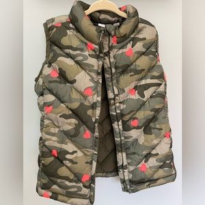 Gap Girls Puffer Camouflage Vest Small